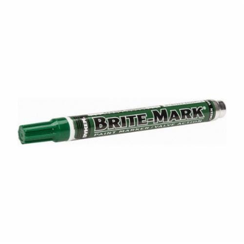 Dykem® BRITE-MARK® 84007 General Purpose Permanent Paint Marker, Medium Tip, Aluminum, Green
